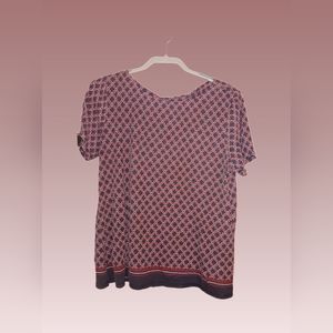 💎Multi colored blouse, Red&Navy, Size& Brand unknown